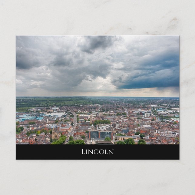 Cartão Postal Lincoln Cityscape (Frente)