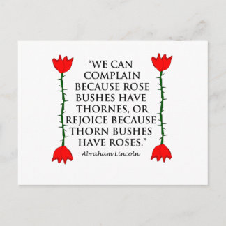 Cartão Postal Lincoln: em Thornes e Rosas (Dois Rosas).