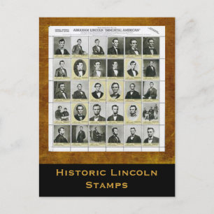 Cartão Postal Lincoln histórico escreve Impressão de arte