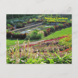 Cartão Postal Lincoln, jardins afundado #222N 0222 de Nebraska