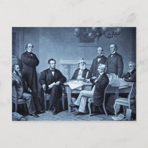 Cartão Postal Lincoln Lendo a Proclamação da Emancipação