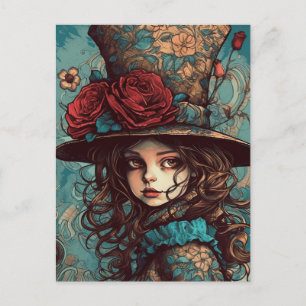Cartão Postal Linda Alice Steampunk