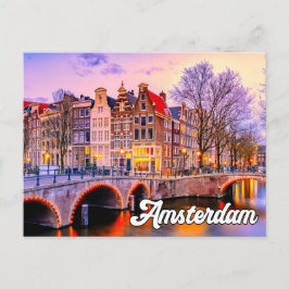 Cartão Postal Linda Amsterdã, Países Baixos