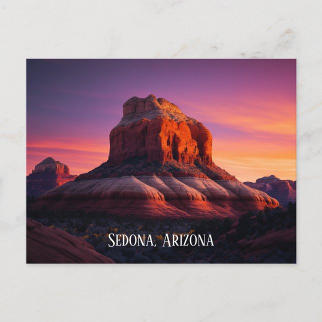 Cartão Postal Linda Arizona Sedona Red Rocks Arte Paisagista (Frente)