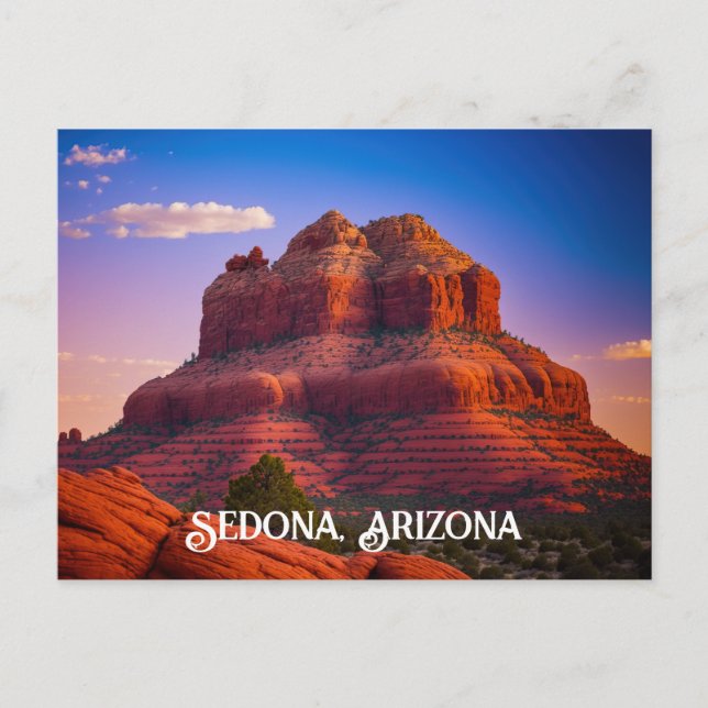 Cartão Postal Linda Arizona Sedona Red Rocks Arte Paisagista (Frente)