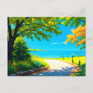 Cartão Postal Linda Arte do Verão