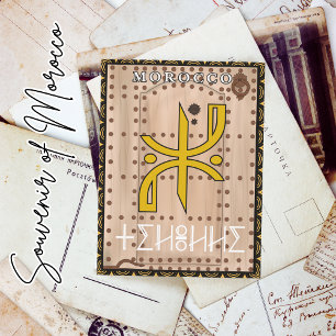 Cartão Postal Linda Berber Script de Porta de Marrocos