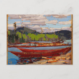 Cartão Postal Linda cena canadense Tom Thomson Bateaux
