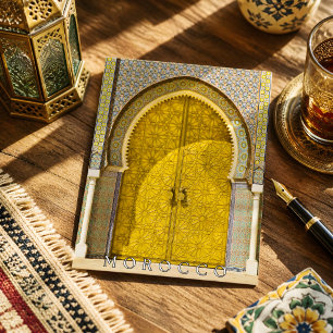 Cartão Postal Linda Cerâmica Colorida de Marrocos Marrakesh