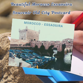 Cartão Postal Linda Cidade Antiga de Marrocos Essaouira Souvenir