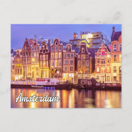 Cartão Postal Linda Cidade De Amsterdã, Holanda