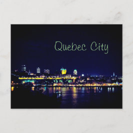Cartão Postal Linda cidade de Quebec à noite