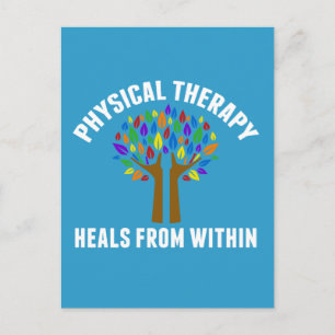 Cartão Postal Linda Citação Inspiradora de Terapia Física
