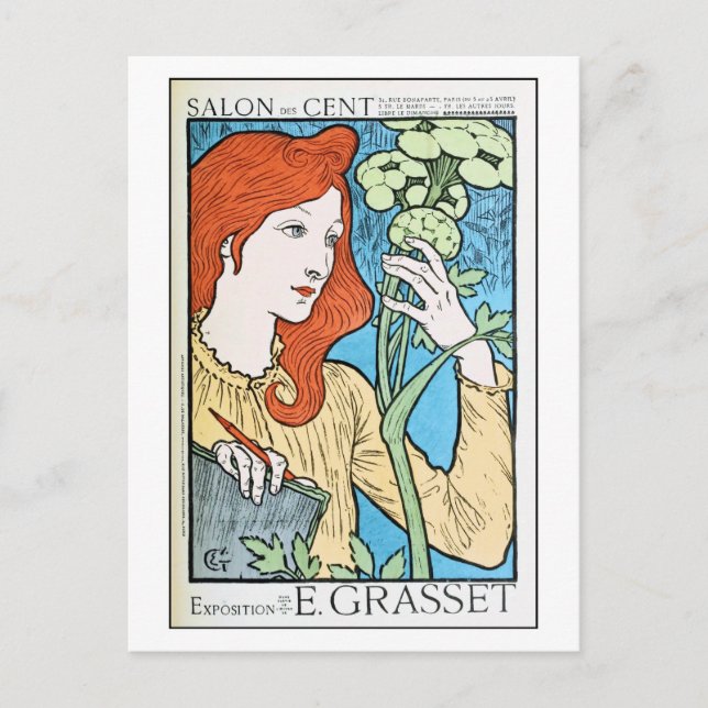Cartão Postal Linda colheita e exposição Eugene Grasset (Frente)