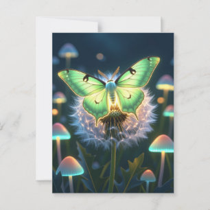 Cartão Postal Linda e brilhante Luna Moth