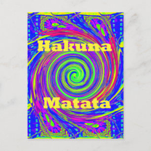 Cartão Postal Linda e colorida Vetor de Whirl geométrico