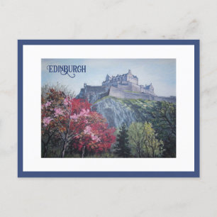 Cartão Postal Linda Edinburgh Castle bonnie Scotland art