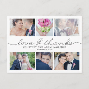 Cartão Postal Linda Escrevendo Obrigado Cartões-postais