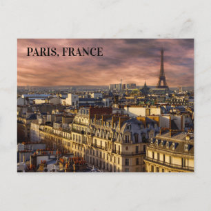 Cartão Postal Linda Foto da Torre Eiffel em Paris, França Skyli