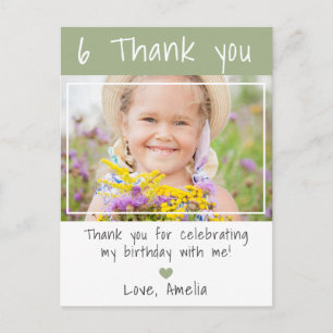 Cartão Postal Linda Foto de Menina Menino Sábio Aniversário Obri