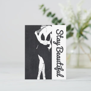 Cartão Postal Linda Garota Gordinha