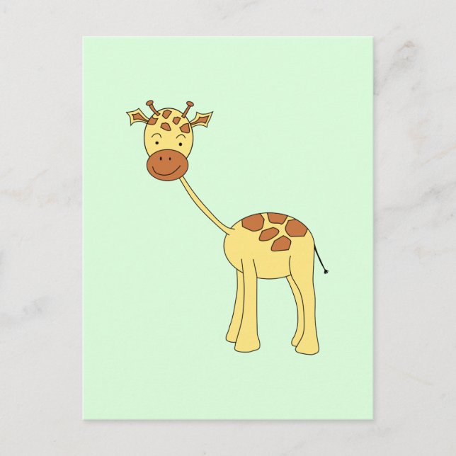 Cartão Postal Linda Girafa. Cartoon. (Frente)