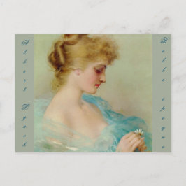 Cartão Postal Linda, jovem senhora, por Albert Lynch, Belle Epoq