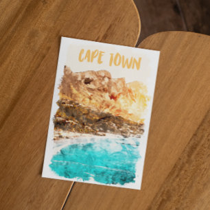 Cartão Postal Linda Mesa da Cidade do Cabo Vista aérea de montan