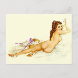 Cartão Postal Linda morena! Menina de pino de safra