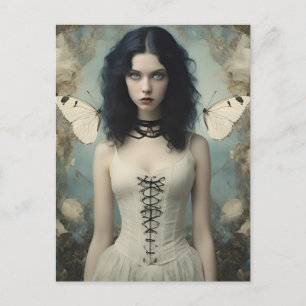 Cartão Postal Linda mulher em roupas góticas