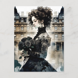 Cartão Postal Linda mulher vitoriana