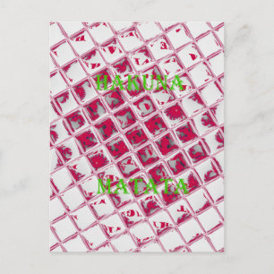 Cartão Postal Linda Na moda Vermelha Imagem Espelhada