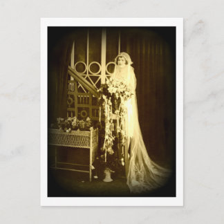 Cartão Postal Linda Noiva Vintage