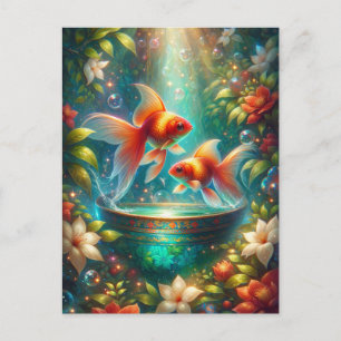 Cartão Postal Linda Nowruz Goldfish