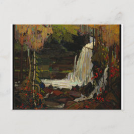 Cartão Postal Linda paisagem canadense com cascata Tom Thomson