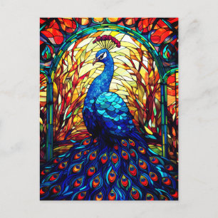 Cartão Postal Linda Peacock Vidro Escondido Arte Selvagem