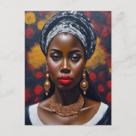 Cartão Postal Linda pintura de mulher negra
