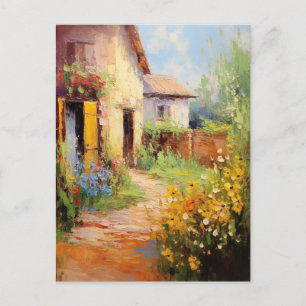 Cartão Postal Linda pintura doméstica do campo