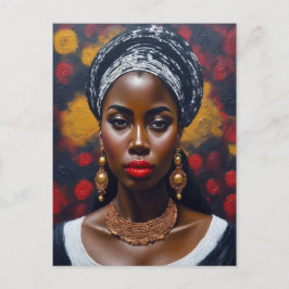 Cartão Postal Linda pintura negra africana