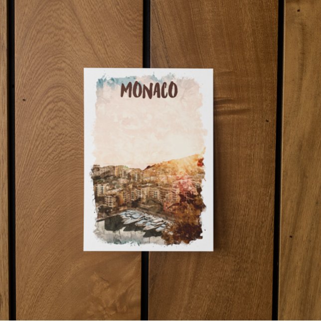 Cartão Postal Linda pintura sob o sol de Mônaco (Criador carregado)