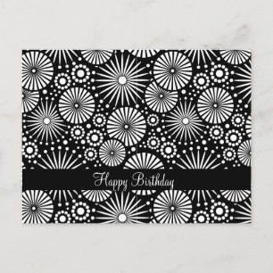 Cartão Postal Linda postcard retrô em preto e branco