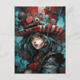 Cartão Postal Linda Steampunk Alice