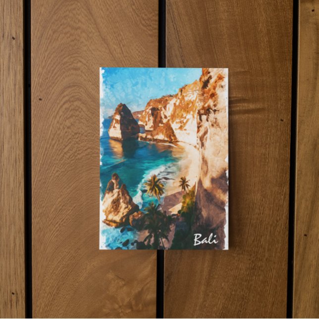 Cartão Postal Linda Viagens vintage Bali Indonésia (tropical bali indonesia asia postcard)