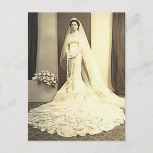 Cartão Postal Linda Vintage Bride Fotografia, Presentes