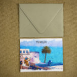 Cartão Postal Linda visão do Panorama da Tunísia<br><div class="desc">Cartaz colorido da Tunísia,  com sua paisagem de tirar o fôlego e paisagem de praia. Faz uma ideia incrível de lembrança e presente para cada turista e visitante do destino africano. Faça o seu e compre agora.</div>