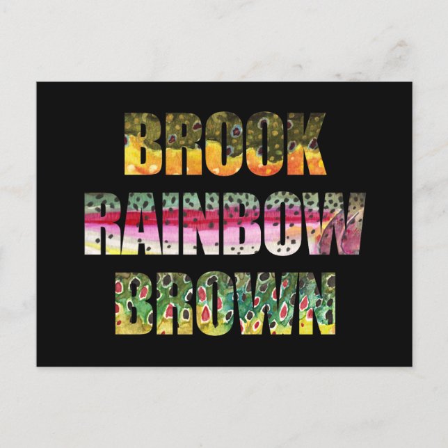 Cartão Postal Lindas Cores de 3 Trutas (Frente)