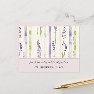 Cartão Postal Lindas Flores Lilás Listras Pensando em Você