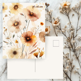 Cartão Postal Lindas Flores Silvestres FLORES RECUPERE-SE EM BRE
