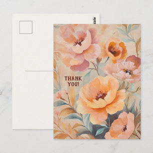 Cartão Postal Lindas Flores Silvestres Macias OBRIGADO