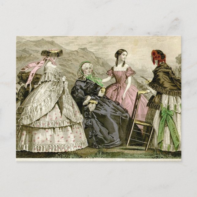 Cartão Postal Lindas Modas de 1859 (Frente)
